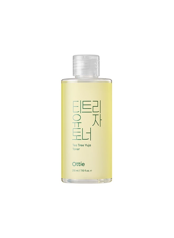 أوتي تونر Ottie Tea Tree Yuja بحجم 210مل | تونر كوري مُضيء ومضاد لحب الشباب | يُصفي البثور ويُوحد اللون - Image 1