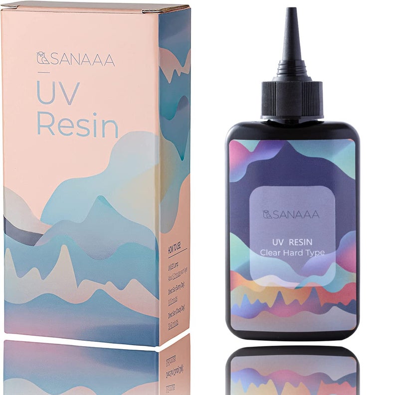 SANAAA Thin Type UV Resin 100g One Minute Fast Curing Clear Hard Type for Polymer Clay Seal, Tumbler, Pen, DIY Earring Pendant Jewelry Making - Image 1