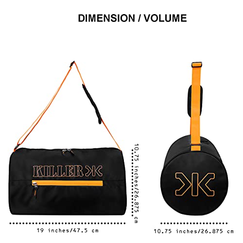 Killer Activerge 35 Litre Water Resistance Polyester Black Gym Bag - Image 5