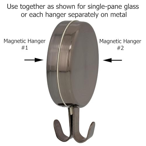 Haute Decor Attract Magnetic Wreath Hanger (Brushed Nickel) - Set of 2 Magnets - for 2 Metal Doors/Surfaces or 1 Single-Pane Glass Door/Window - Holds up to 10lbs. - Image 5