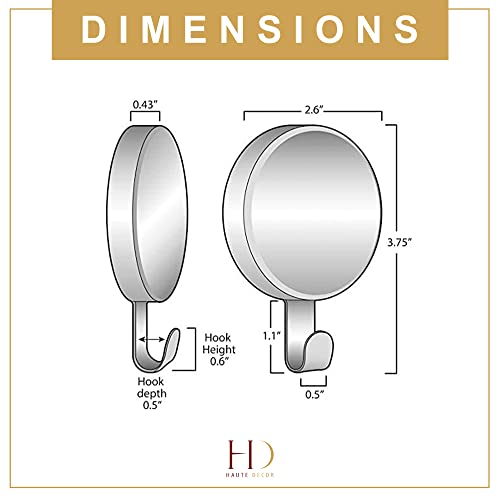 Haute Decor Attract Magnetic Wreath Hanger (Brushed Nickel) - Set of 2 Magnets - for 2 Metal Doors/Surfaces or 1 Single-Pane Glass Door/Window - Holds up to 10lbs. - Image 4