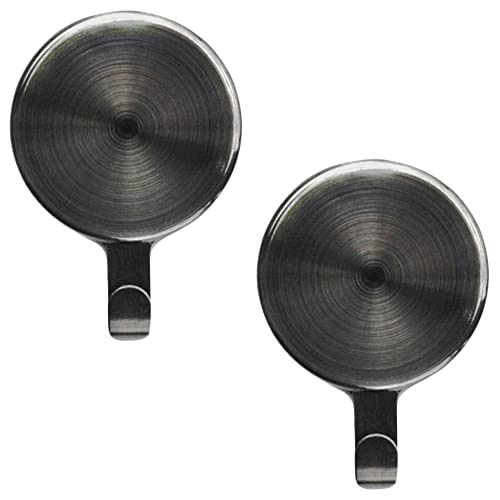Haute Decor Attract Magnetic Wreath Hanger (Brushed Nickel) - Set of 2 Magnets - for 2 Metal Doors/Surfaces or 1 Single-Pane Glass Door/Window - Holds up to 10lbs. - Image 1