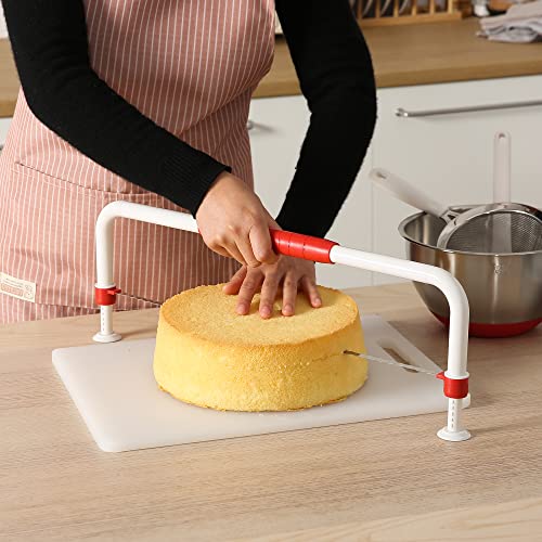 WiuCYS XL Adjustable Cake Layer Cutter Leveler Slicer for 6-16 Inch Large Layer Cakes, Stratification Auxiliary Leveling Baking Tool, Bread Slicer, Toast Cutter, Stainless Steel Food Saw - Image 3