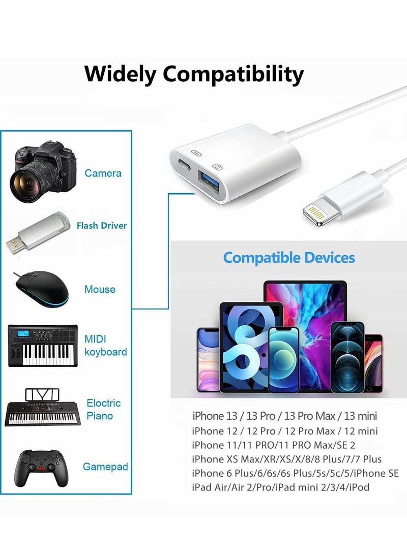 Y&D - USB Camera Adapter for Apple Lightning to 3.0 OTG Cable iPhone - Image 1