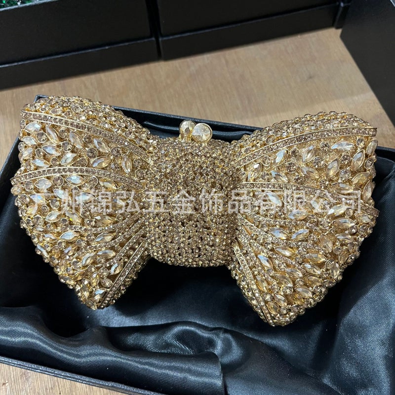 Middle East Africa Southeast Asia Women'S Crystal Diamond Evening Bag Small Satchel Shoulder Bag Alloy Electroplating Environmental Protection Material - Image 2