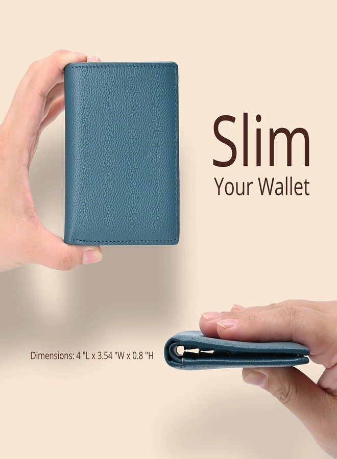 Bveyzi Ultra Slim Small RFID Wallet for Women, Leather Tiny Thin Bifold Pocket Ladies Wallet - Image 2