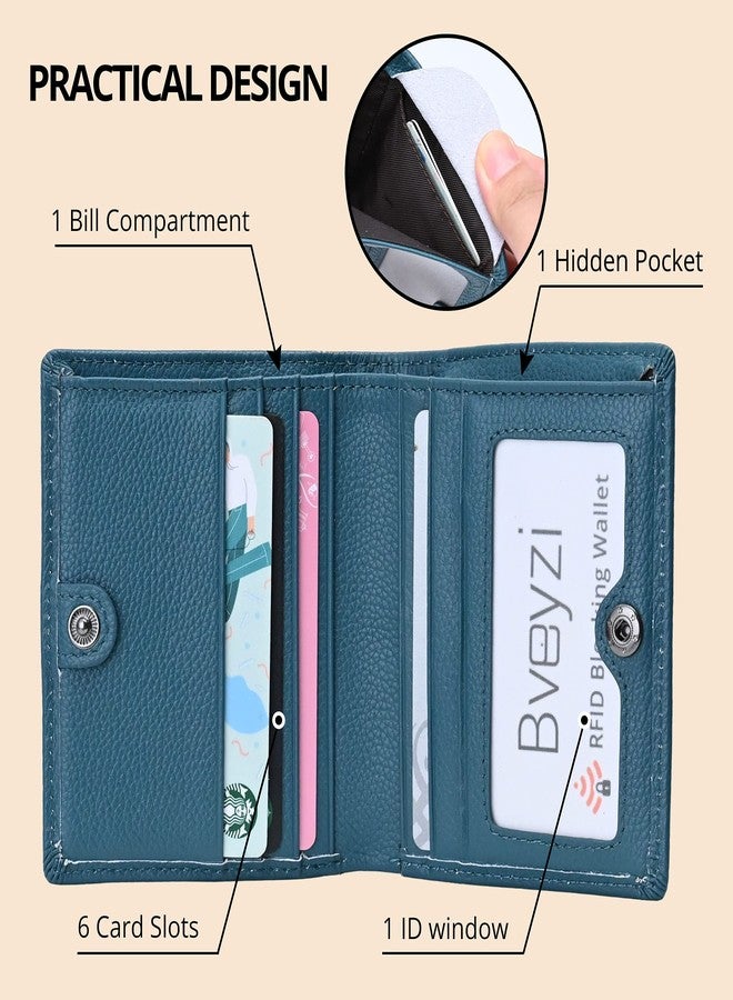 Bveyzi Ultra Slim Small RFID Wallet for Women, Leather Tiny Thin Bifold Pocket Ladies Wallet - Image 4