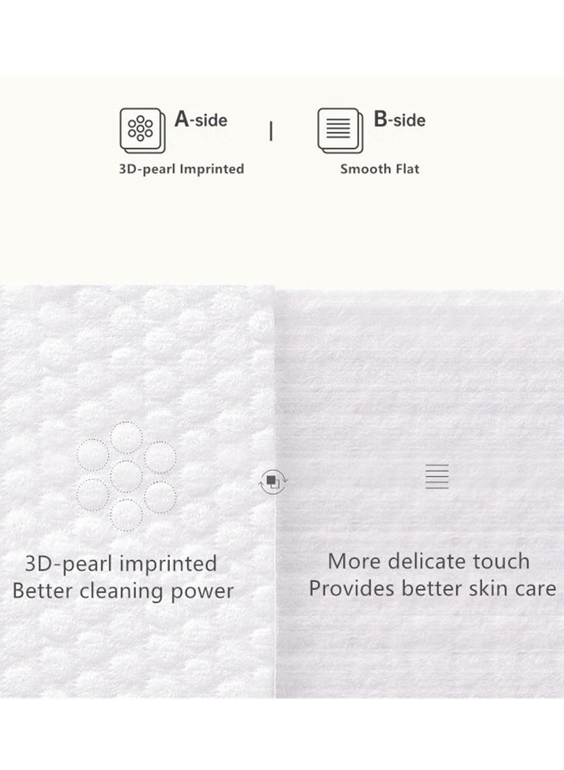 Disposable Cotton Face Towels - Dry Cleansing Wipes for Makeup Removal and Skin Care, Ideal for Sensitive Skin and Surface Cleaning, Perfect for Face Washing and Skincare Routine.  - Image 4