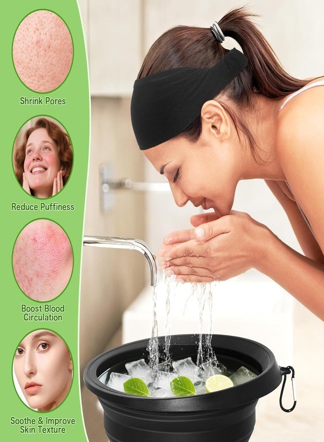 SKINSIDE Ice Bowl for Face Dip | Collapsible Silicone Facial Ice Water Bowl for Skin Icing, Depuffing & Glowing Skin | Reusable Cold Therapy Bowl for Women & Men - Image 1