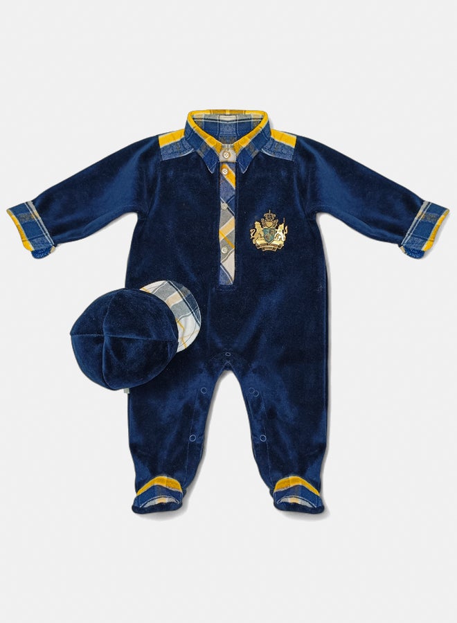 BabyShoora Baby Unisex Velvet Winter Bodysuit - Image 1