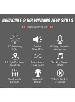 OVLENG Q10 Usb Wired Gaming Headset Virtual 7.1 Channel For Ps4 Pc Laptop Noise Cancelling Over Ear Headphones With Mic Led Light Bass Surround Soft Earmuffs For Games  - Image 3