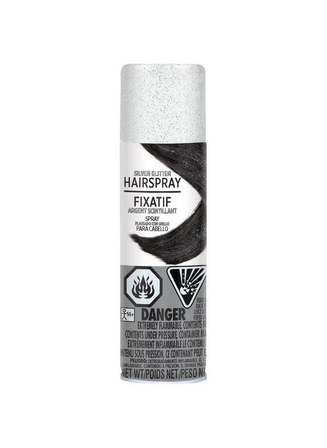 Amscan - Glittery Silver Hair Spray 3Oz 1 Pc - Image 1