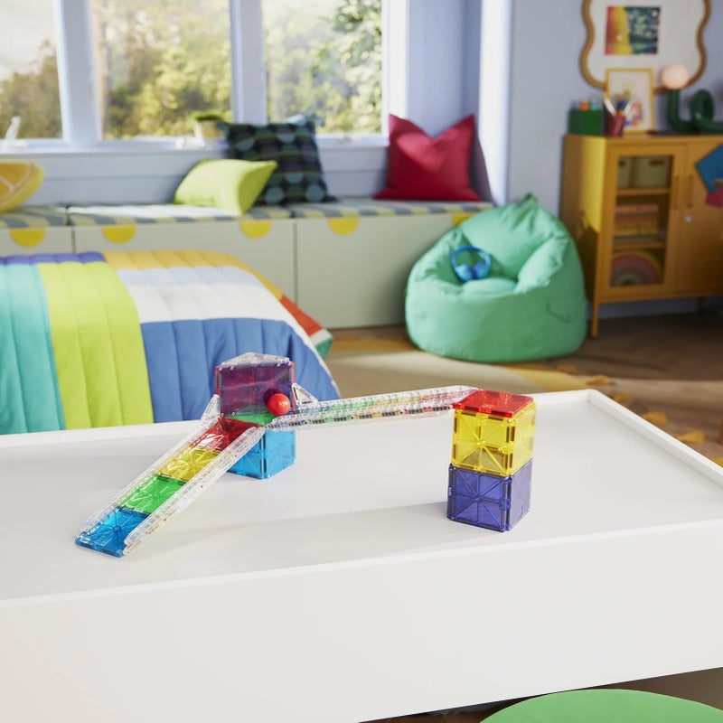 MAGNA-TILES مجموعة سيارات السكك الحديدية 33 قطعة - Image 2