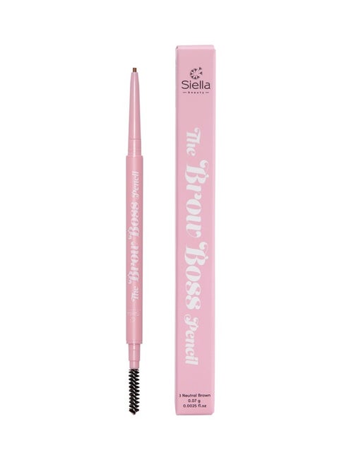 The Brow Boss Waterproof Eyebrow Pencil For Drawing Fine Lines To Give Natural Look Which Lasts For Upto 16 hours Pencil Neutral Brown
