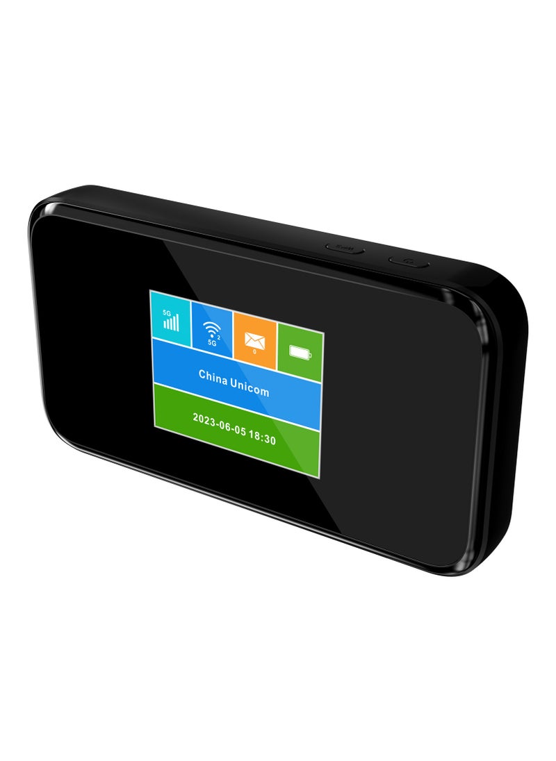 porodo Portable 5G Router High-Speed /Connect Up To 16 Devices /40M Signal Distance / Fast and Secure Internet Connectivity On the Go for Office and Home - Black  - Image 1