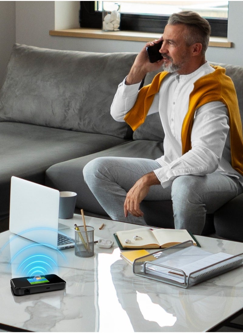 porodo - Portable 5G Router High-Speed /Connect Up To 16 Devices /40M Signal Distance / Fast and Secure Internet Connectivity On the Go for Office and Home - Black - Image 1