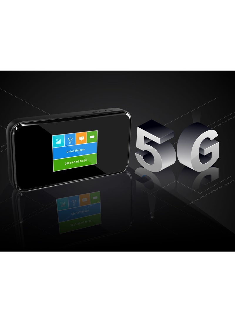 porodo - Portable 5G Router High-Speed /Connect Up To 16 Devices /40M Signal Distance / Fast and Secure Internet Connectivity On the Go for Office and Home - Black - Image 1