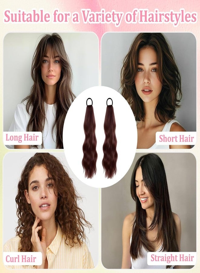 Vihaanta 2 Pcs Wavy Ponytail Extensions, Ponytail Hair Extension, Clip in Hair Extensions for Women, Perfect for Daily Hairstyle and Special Occasions (Dark brown) - Image 4
