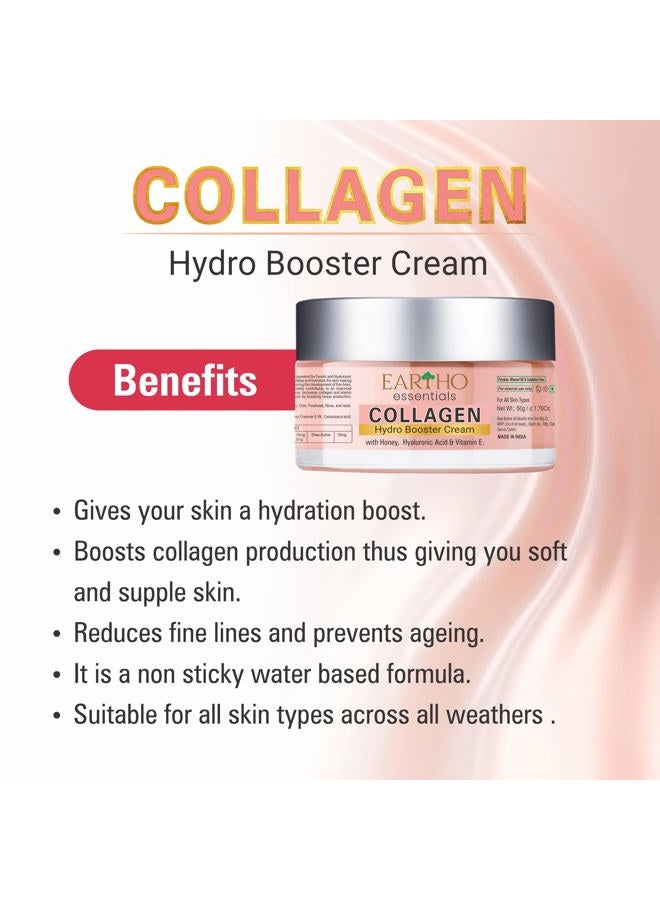 EARTHO essentials Ayurvedic Collagen Hydro Booster Cream with Hyaluronic Acid, Honey and Vit-E, 50 Grams - Image 4