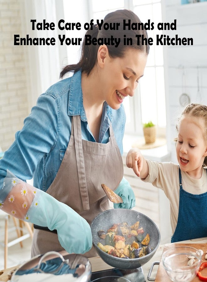 KAQ Reusable Household Cleaning Gloves Rubber: 3 Pairs Latex Free Kitchen Gloves for Washing Dishes with Cotton Lined - Image 4