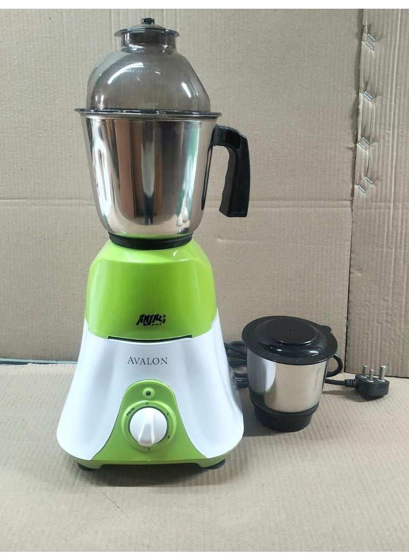 ANJALI - Anjali Avalon Pro 550W Mixer Grinder with 3 Stainless Steel Multipurpose Jars for Juicing | Chutney Making | Dry Grinding | Wet Grinding | 12 Month Warranty | (Green, 3 Jars) - Image 1