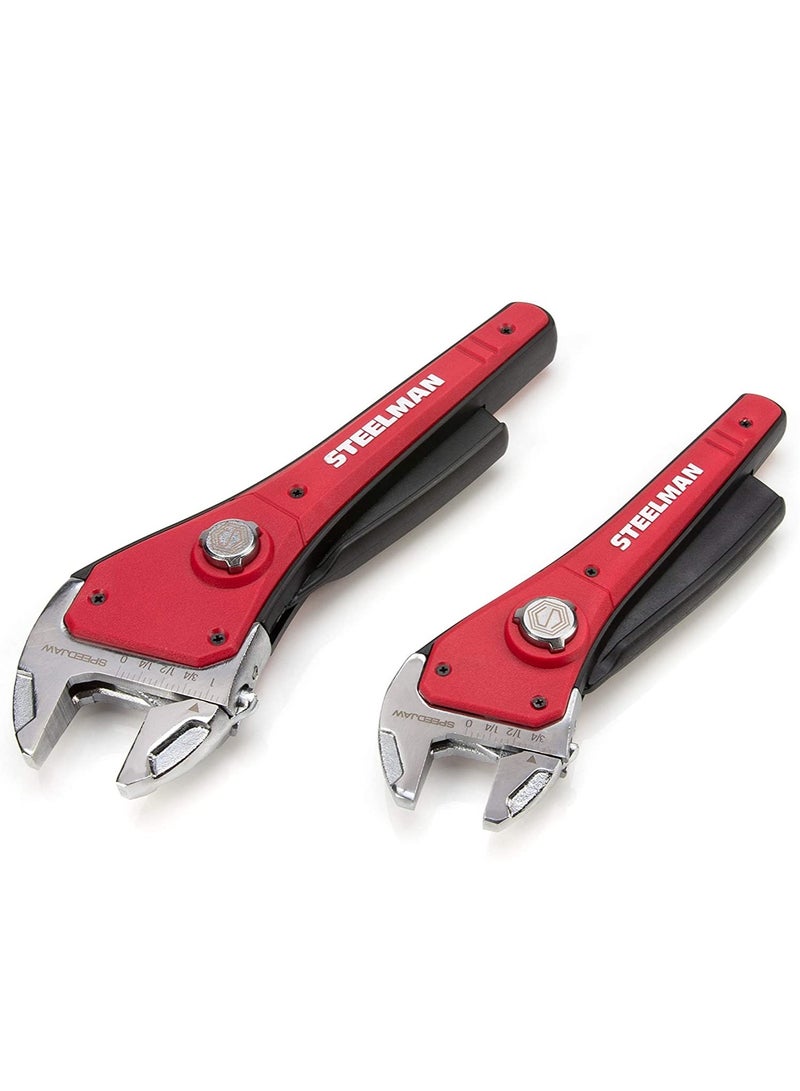Steelman 94099 2-Piece Speedjaw Rapid-Adjustable Wrench Set - Image 1