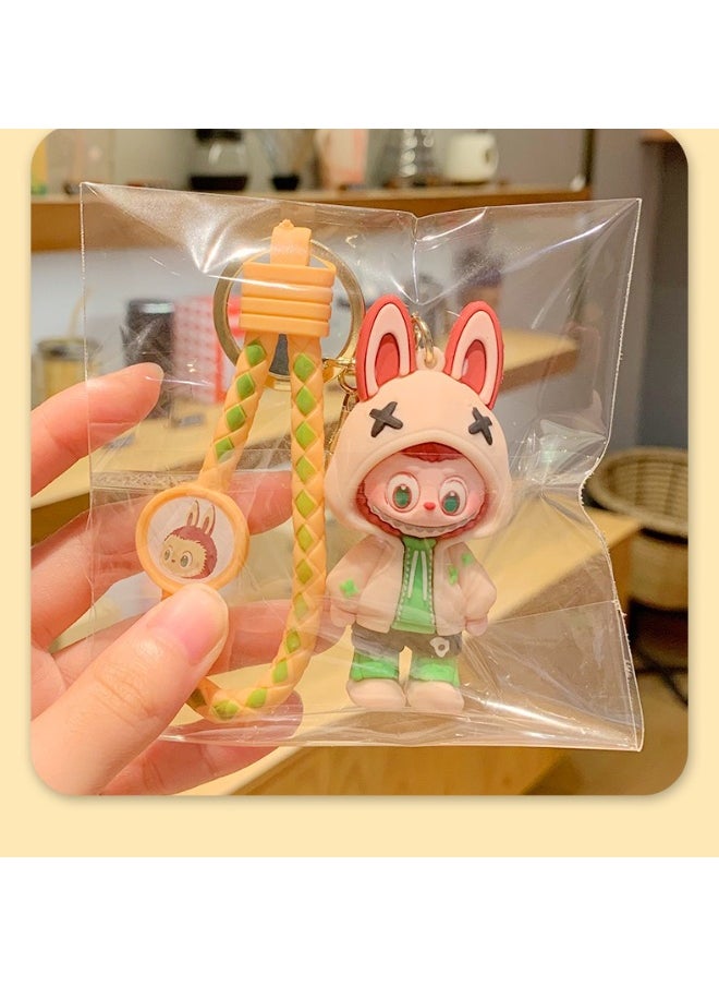 LABUBU Labubu keychain cute school bag pendant small gift  - Image 4