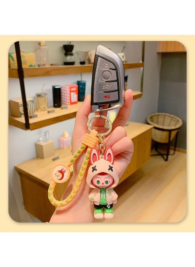 LABUBU Labubu keychain cute school bag pendant small gift  - Image 3