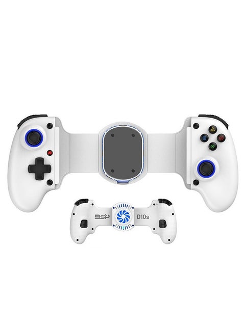 D10s Extendable Cooling Gaming Controller Delta for PS4, Android, iOS, Tablets, Switch, Xbox Streaming Controller (White)