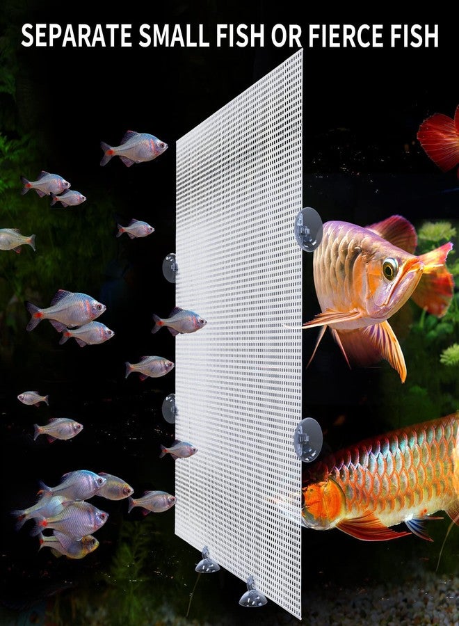 KeaJuidy 2 Pack Fish Tank Divider with Suction Cup, Aquarium Divider Plastic Cuttable Grid Plate for Juvenile Fish Separator DIY Designed Clear Easy to Bent Cut and Assemble, 13x17.3in - Image 4