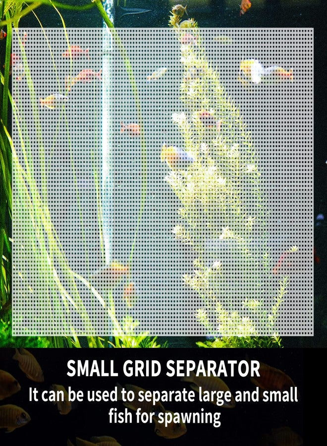KeaJuidy 2 Pack Fish Tank Divider with Suction Cup, Aquarium Divider Plastic Cuttable Grid Plate for Juvenile Fish Separator DIY Designed Clear Easy to Bent Cut and Assemble, 13x17.3in - Image 3