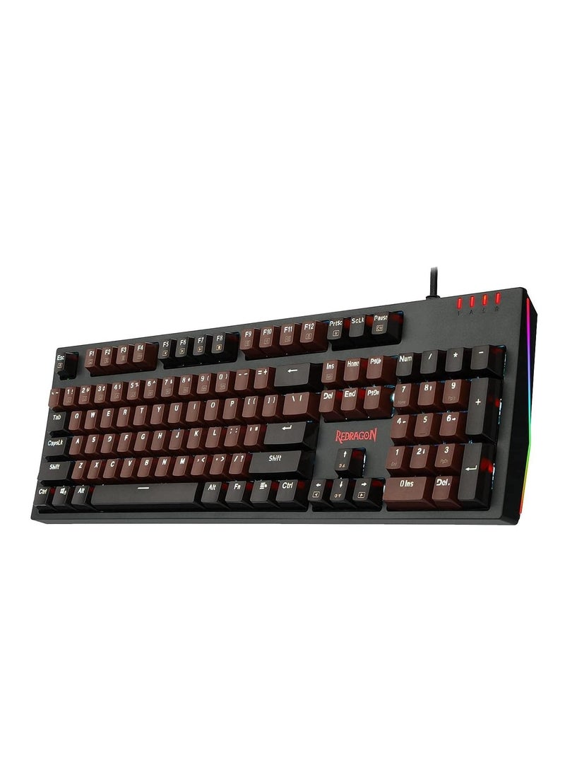 REDRAGON K592 Mechanical Gaming Keyboard, Wired with Ultra-Fast V-Optical , Blue Switches with White Backlight and RGB Side Lighting, No Lag or Conflict Keys, Durable Design with 100 Million Keystroke Lifespan, Water Resistant and Supports Macro Customization, Professional Performance for Maximum Control in Gaming and Office Work  - Image 2