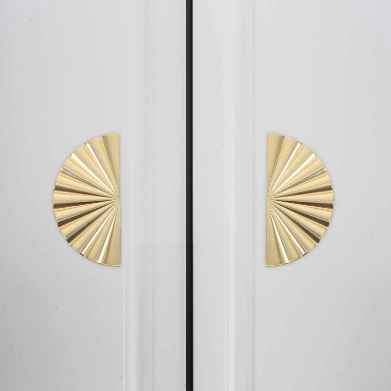 Antique Bronze Drawer Pulls 64mm Hole Spacing Semi Circle Zinc Alloy Cabinet Handles 2pcs - Image 5