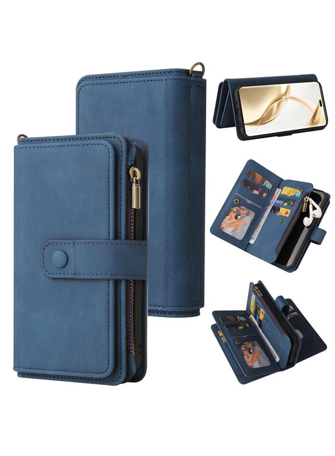 S-TOP Case For Honor 200 Pro Skin Feel Multi Card Slots Zipper Wallet Leather Phone Case - Image 1