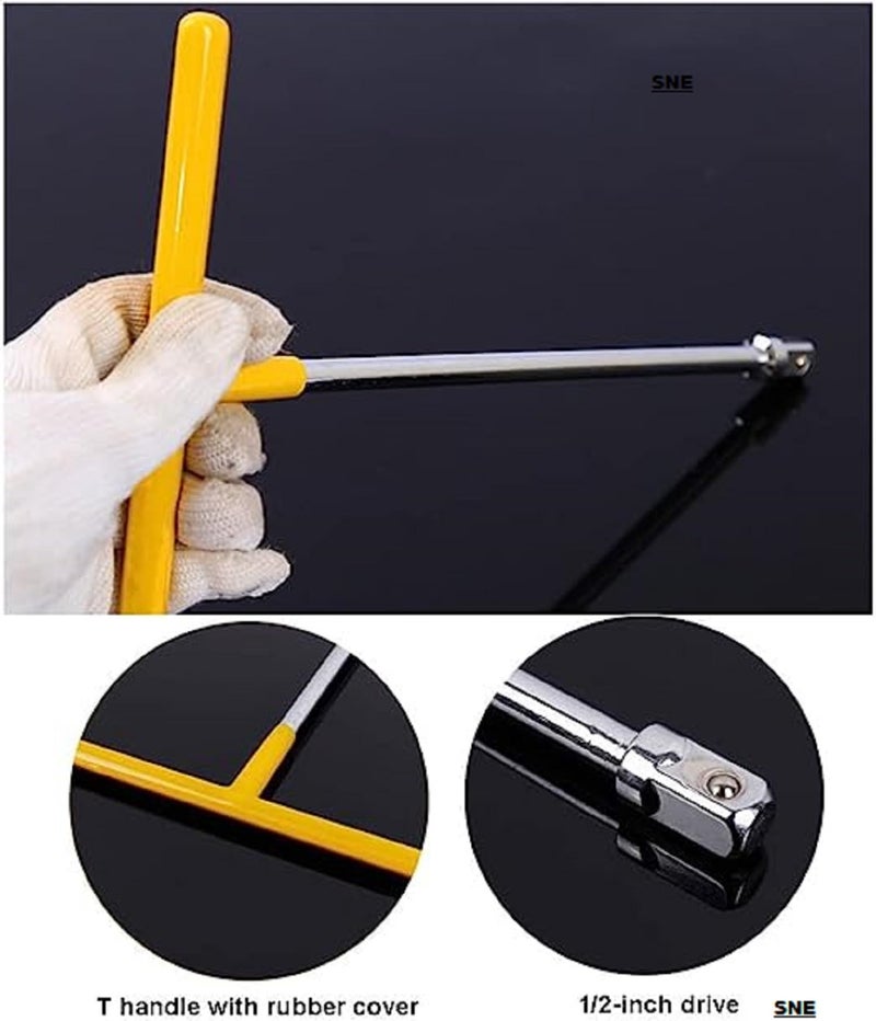 Sne 1/2" Square Drive T Handle Wrench Spanner T Spanner Antick Tools Chrome Vanadium Steel Materials - Torx - Image 2