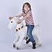 Ufree Horse Best Birthday Gift for GirlsAction Unicorn Toy Rocking Horse with Wheels Giddy up Ride on for Kids Aged 3 to 6 Years Old Amazing Birthday SurpriseUnicorn with Golden Horn - Image 2