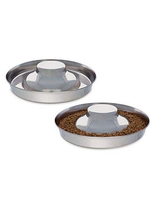 برو سيليكت وعاء طعام للكلاب من الفولاذ المقاوم للصدأ من Pro Select متعدد الاستخدامات مع صحن وعاء للكلاب، اختر الحجم (14 1/2 بوصة - 100 أونصة)