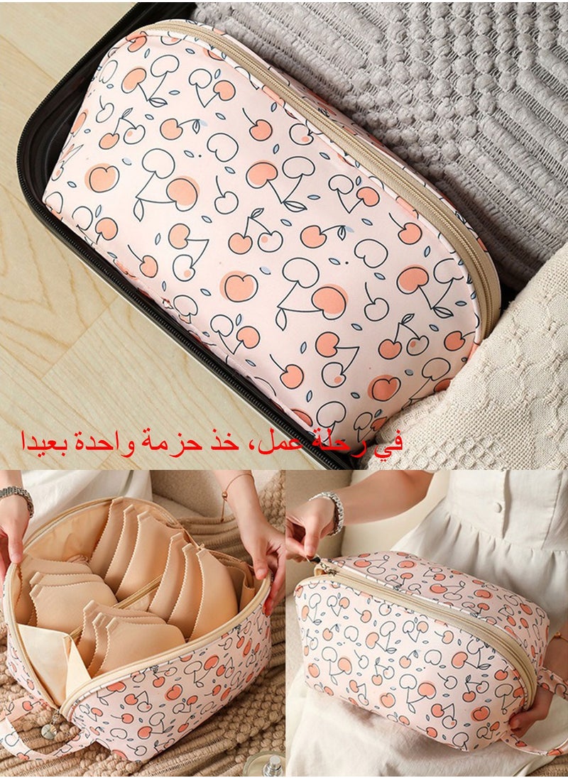Syarme Underwear Organizer Bag for Travel, Large Travel Bra Underwear Storage Bag with Liner, Cube Multifunctional Travel Waterproof Pouch Cosmetic Bag for Travel  - Image 5