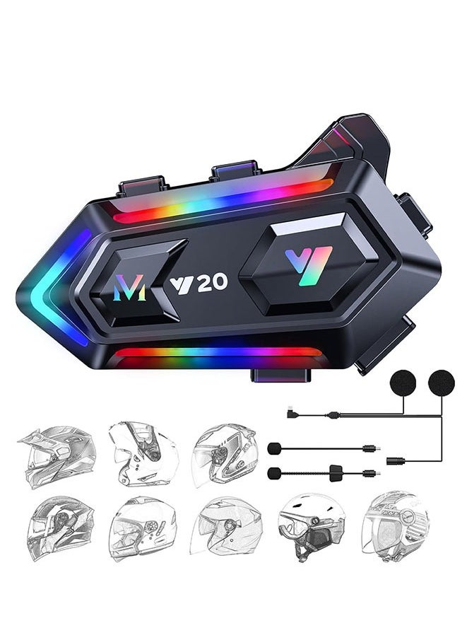 Muyixin Motorcycle Helmet Speakers Headphones Dual Noise Reduction IPX6  - Image 1