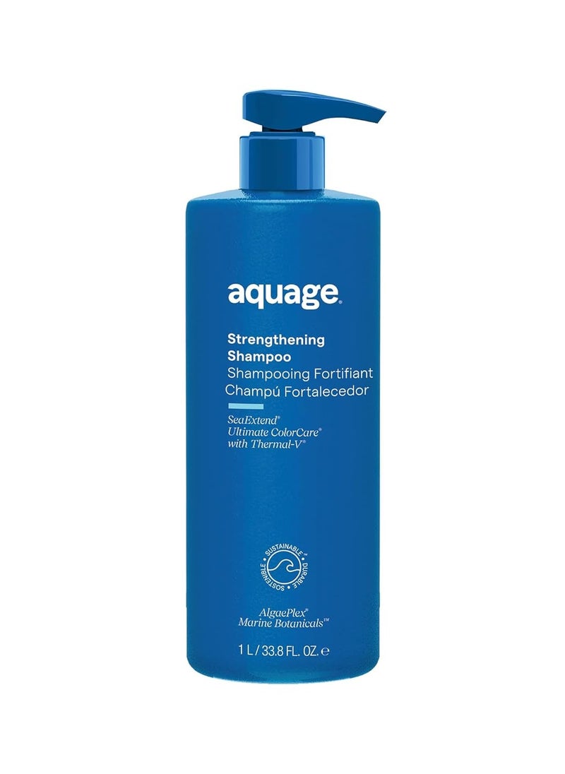 Aquage AQUAGE. SeaExtend Strengthening Shampoo - Mineral-Rich Bio-Strengtheners And A Rejuvenating Blend Of Algasilk Improve Strength And Help Reduce Breakage, 33.8  - Image 1