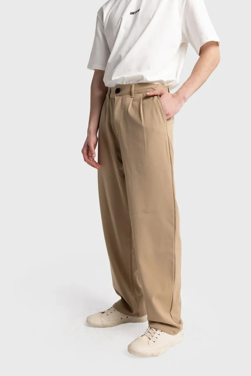 GIESTO Pleated Straight Leg Pants