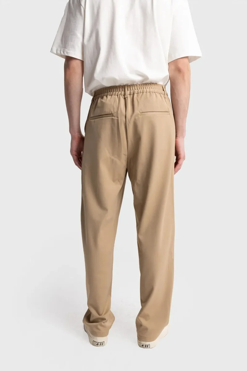Giesto Tan Natural GIESTO Pleated Straight Leg Pants for Men | Best Price UAE