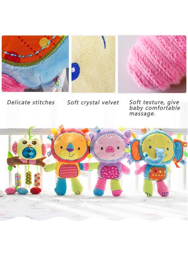 StoHua StoHua Baby Tags Toy, Taggie Security Blanket Elephant Stuffed Toy, Baby Plush Sensory Tag Toy with Ribbons & Rattle,Baby Gifts for Newborns,Infant - Image 4
