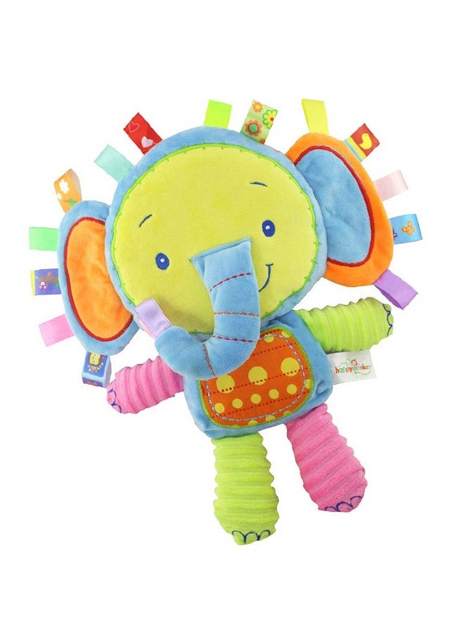 StoHua StoHua Baby Tags Toy, Taggie Security Blanket Elephant Stuffed Toy, Baby Plush Sensory Tag Toy with Ribbons & Rattle,Baby Gifts for Newborns,Infant - Image 1