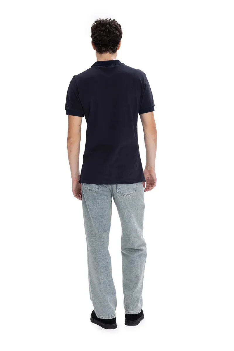 Giesto Navy Blue GIESTO Polo Collar Buttoned T-Shirt for Men | Best Price UAE