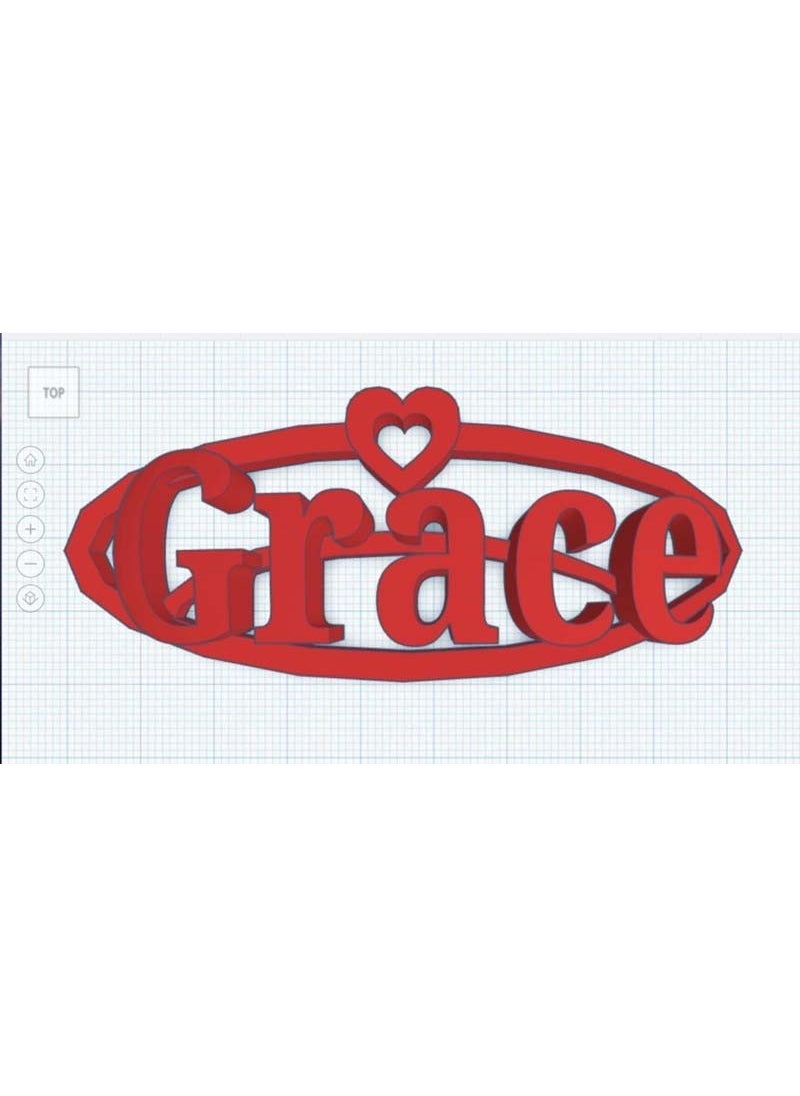 Epm3d Grace Key Chain Name Tag Plastic Apparatus  - Image 1
