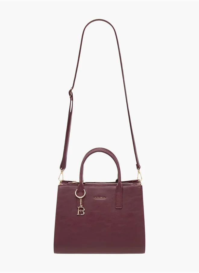 فلورا بيلا من شو إكسبرس Women Textured Tote Bag with Zip Closure and Detachable Strap