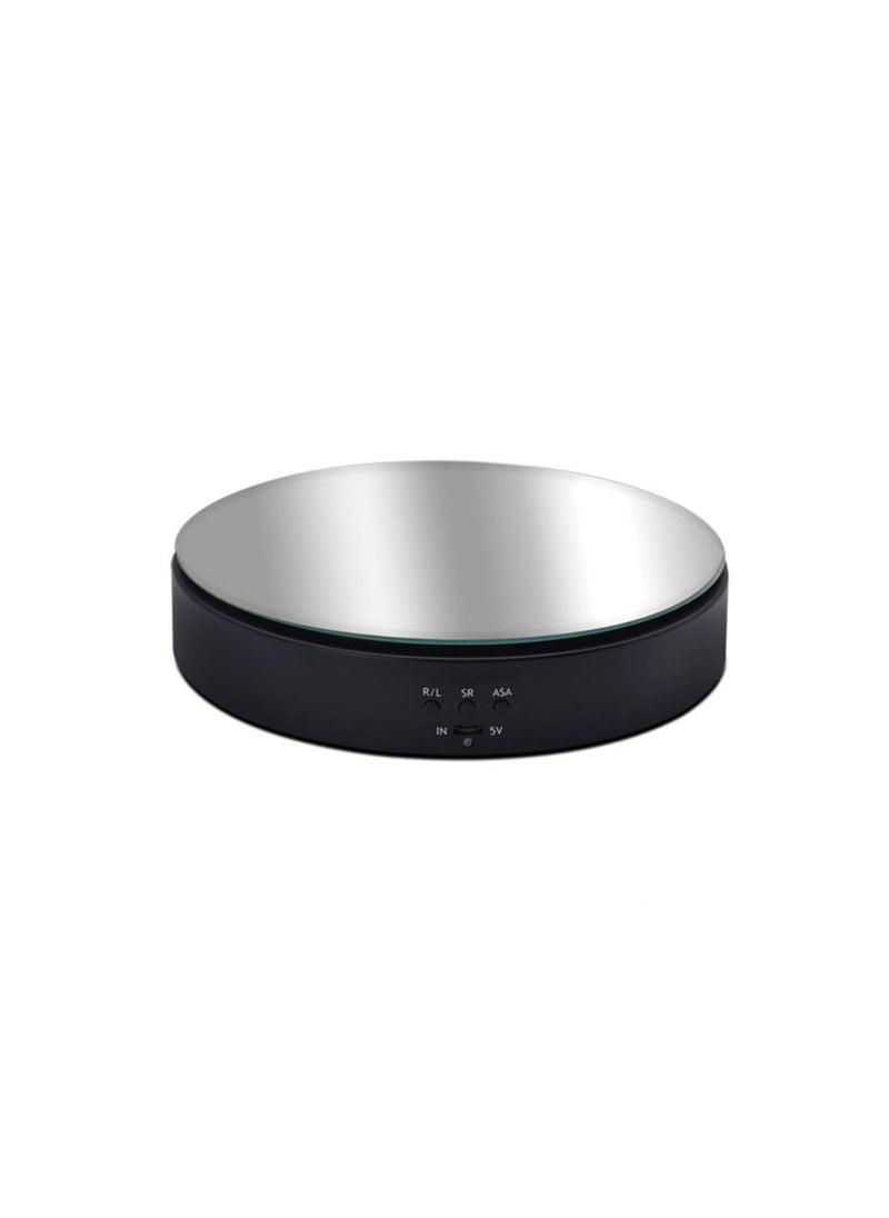 AIGICO AIGICO Motorized Rotating Stand 767Inch Max Loading 22Lb Battery USB Use Display Turntable for Jewelry Cake 3D Curing Resin Prints Spinner Shelf Black 