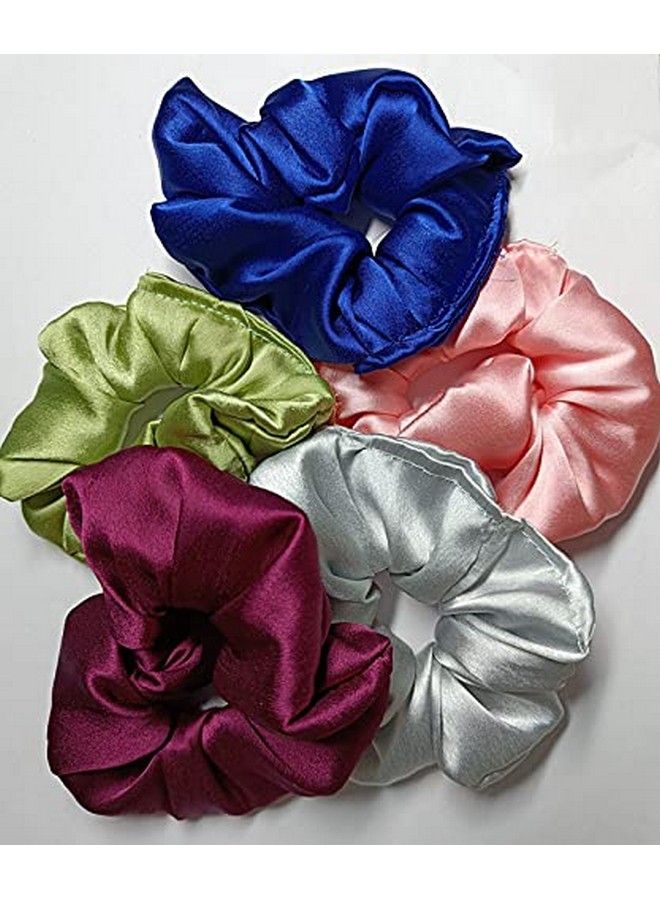 Drishti Multicolor Hair Rubber Of Satin Material For Girlswomen Pack Of 6 - Image 5