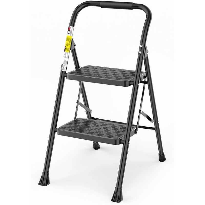 HBTower 2 Step Ladder, Step Stool for Adults,2 Step Ladder Folding Step Stool with Wide Anti-Slip Pedal Ergonomic Design - Image 1